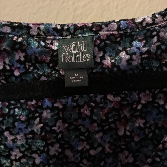 Wild Fable Floral Velvet Ruffle Dress - Picture 4 of 5